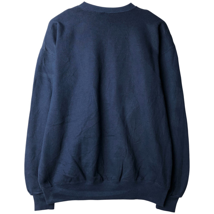 90'S Russell plain blank sweatshirt, sweatshirt, made in USA, men's XL size, vintage cotton navy blue type Vintage Second Hand