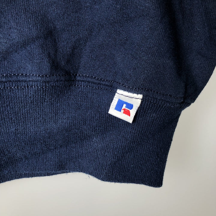 90'S Russell plain blank sweatshirt, sweatshirt, made in USA, men's XL size, vintage cotton navy blue type Vintage Second Hand