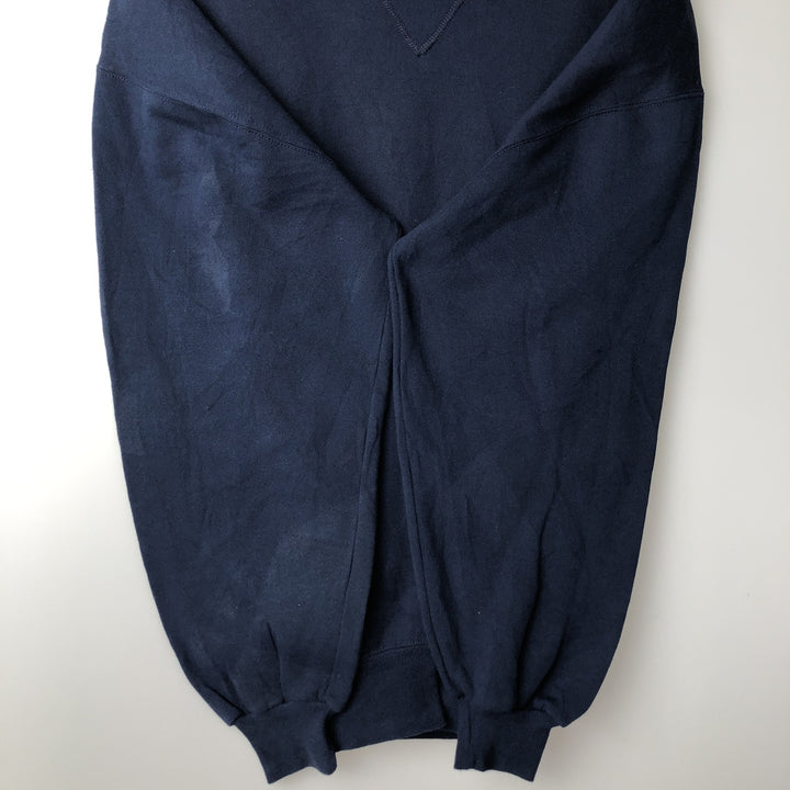 90'S Russell plain blank sweatshirt, sweatshirt, made in USA, men's XL size, vintage cotton navy blue type Vintage Second Hand