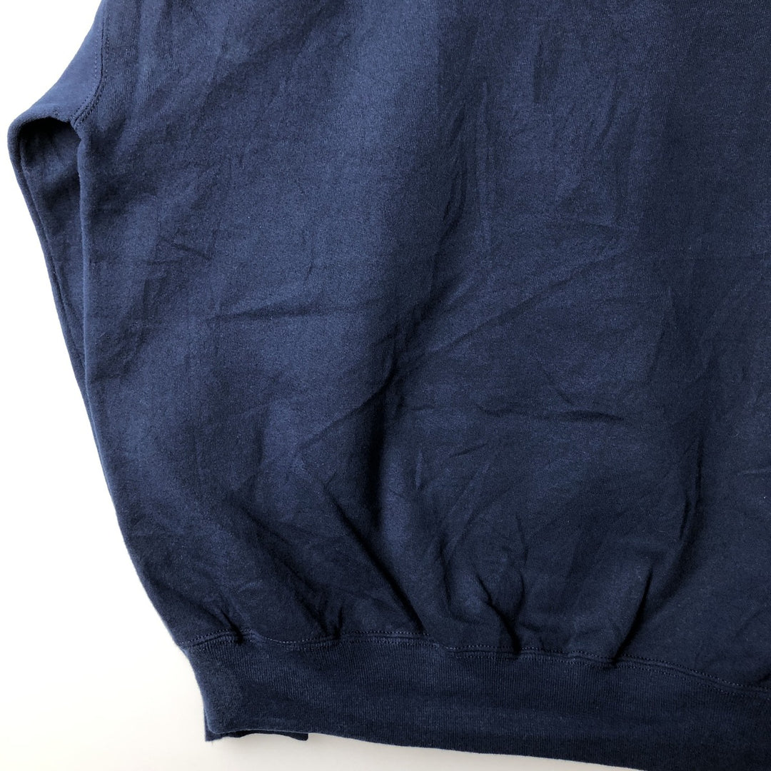 90'S Russell plain blank sweatshirt, sweatshirt, made in USA, men's XL size, vintage cotton navy blue type Vintage Second Hand