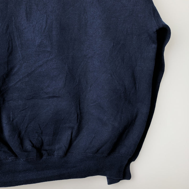 90'S Russell plain blank sweatshirt, sweatshirt, made in USA, men's XL size, vintage cotton navy blue type Vintage Second Hand