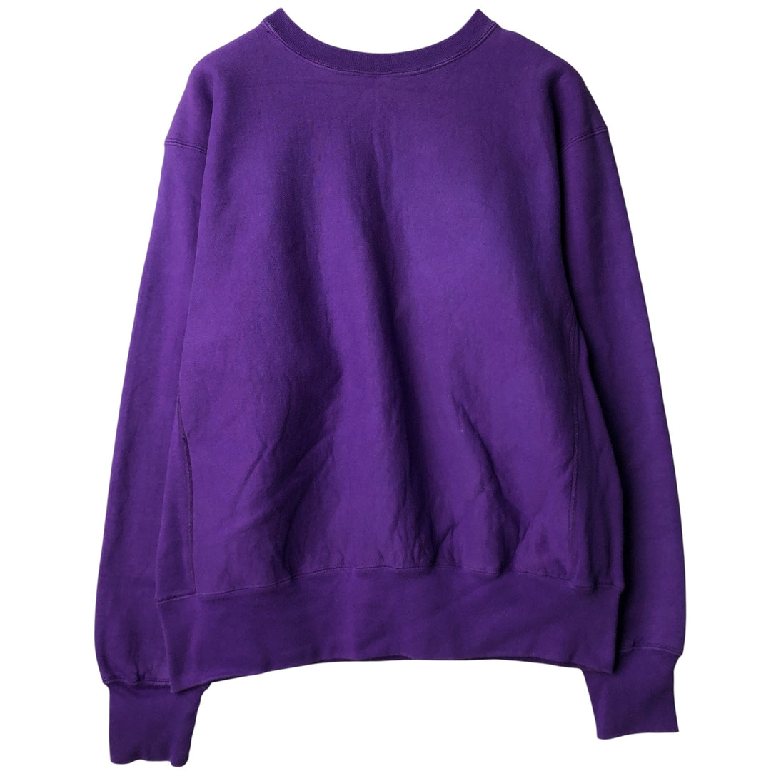 Vintage 90'S Cotton Exchange plain blank sweatshirt, made in the USA, men's size L cotton purple type Vintage Second Hand