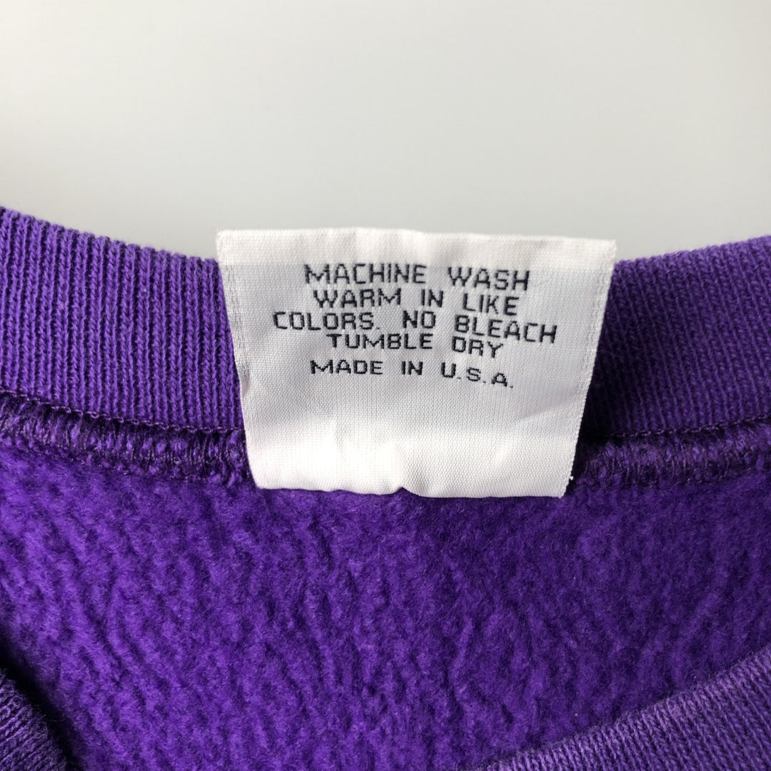 Vintage 90'S Cotton Exchange plain blank sweatshirt, made in the USA, men's size L cotton purple type Vintage Second Hand