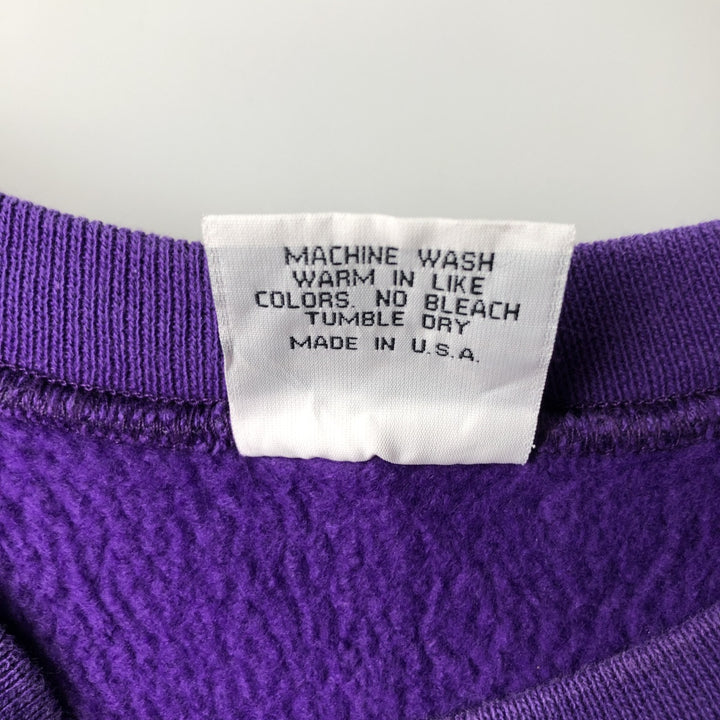Vintage 90'S Cotton Exchange plain blank sweatshirt, made in the USA, men's size L cotton purple type Vintage Second Hand