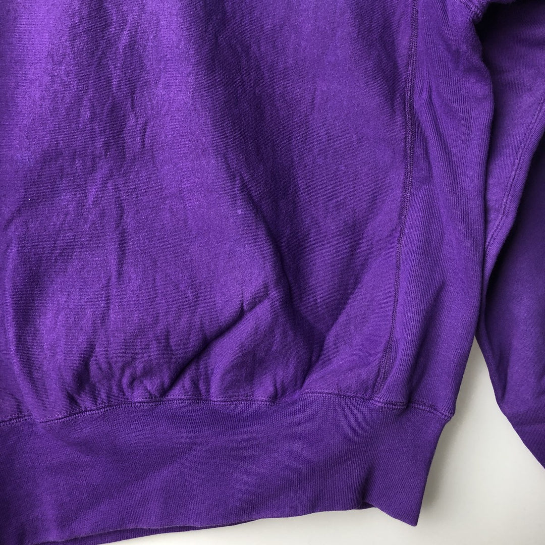 Vintage 90'S Cotton Exchange plain blank sweatshirt, made in the USA, men's size L cotton purple type Vintage Second Hand