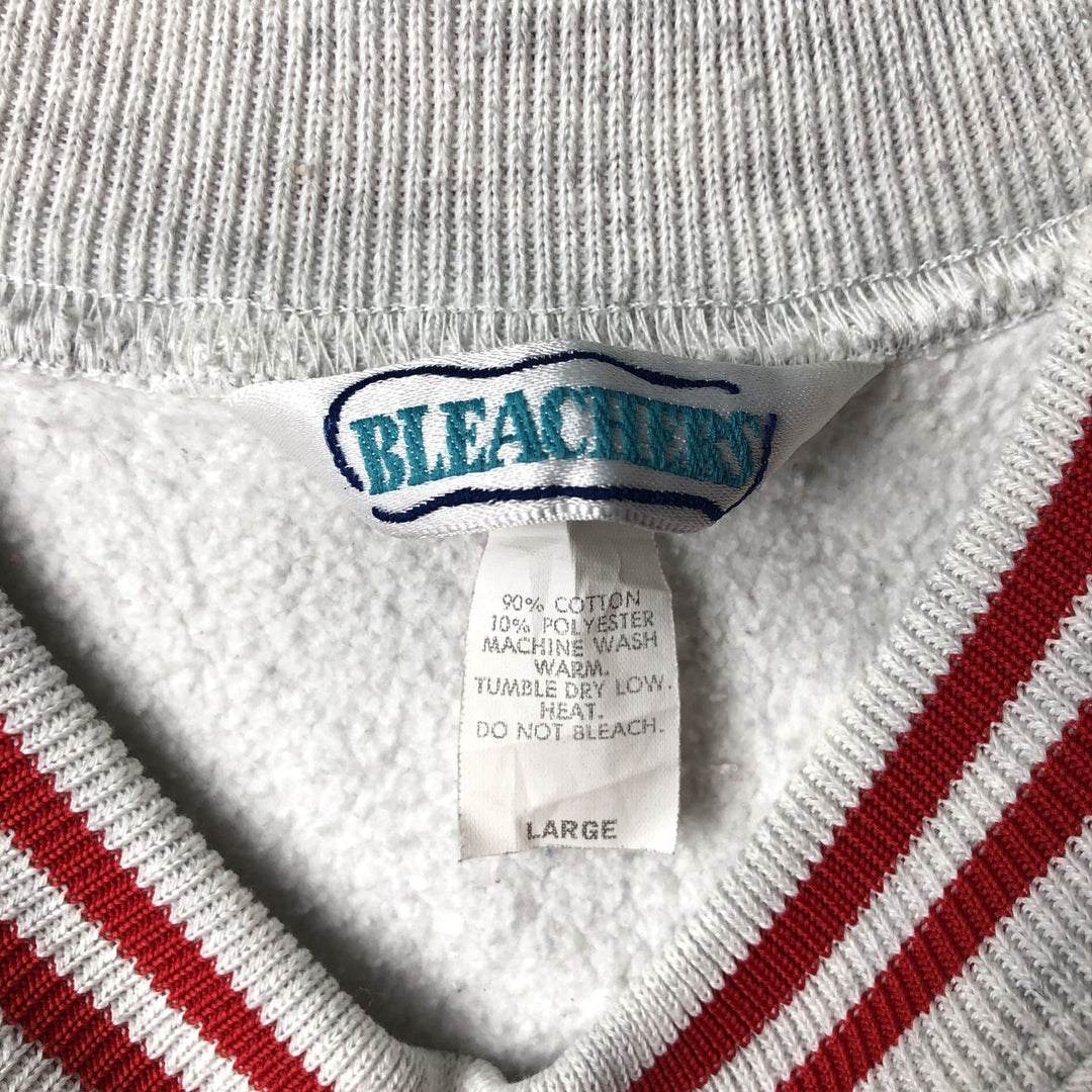 BLEACHERS plain blank sweatshirt, men's size L, vintage cotton gray type Vintage Second Hand
