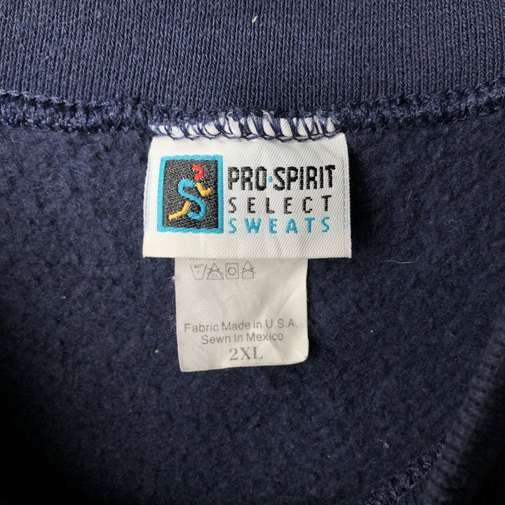 Vintage 90'S Prosprit plain blank sweatshirt, men's size XXL cotton navy blue type Vintage Second Hand