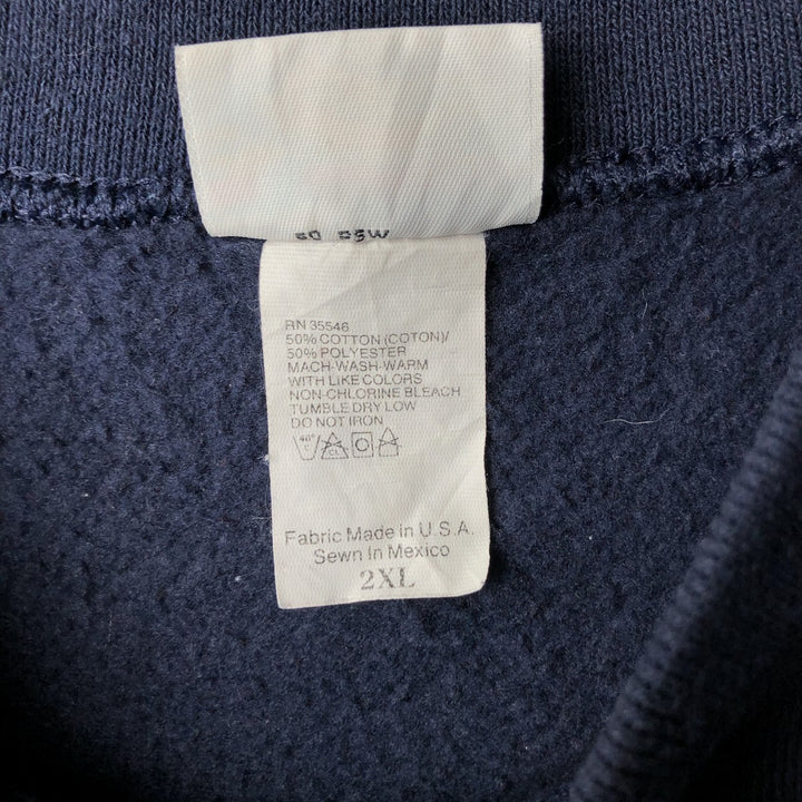 Vintage 90'S Prosprit plain blank sweatshirt, men's size XXL cotton navy blue type Vintage Second Hand