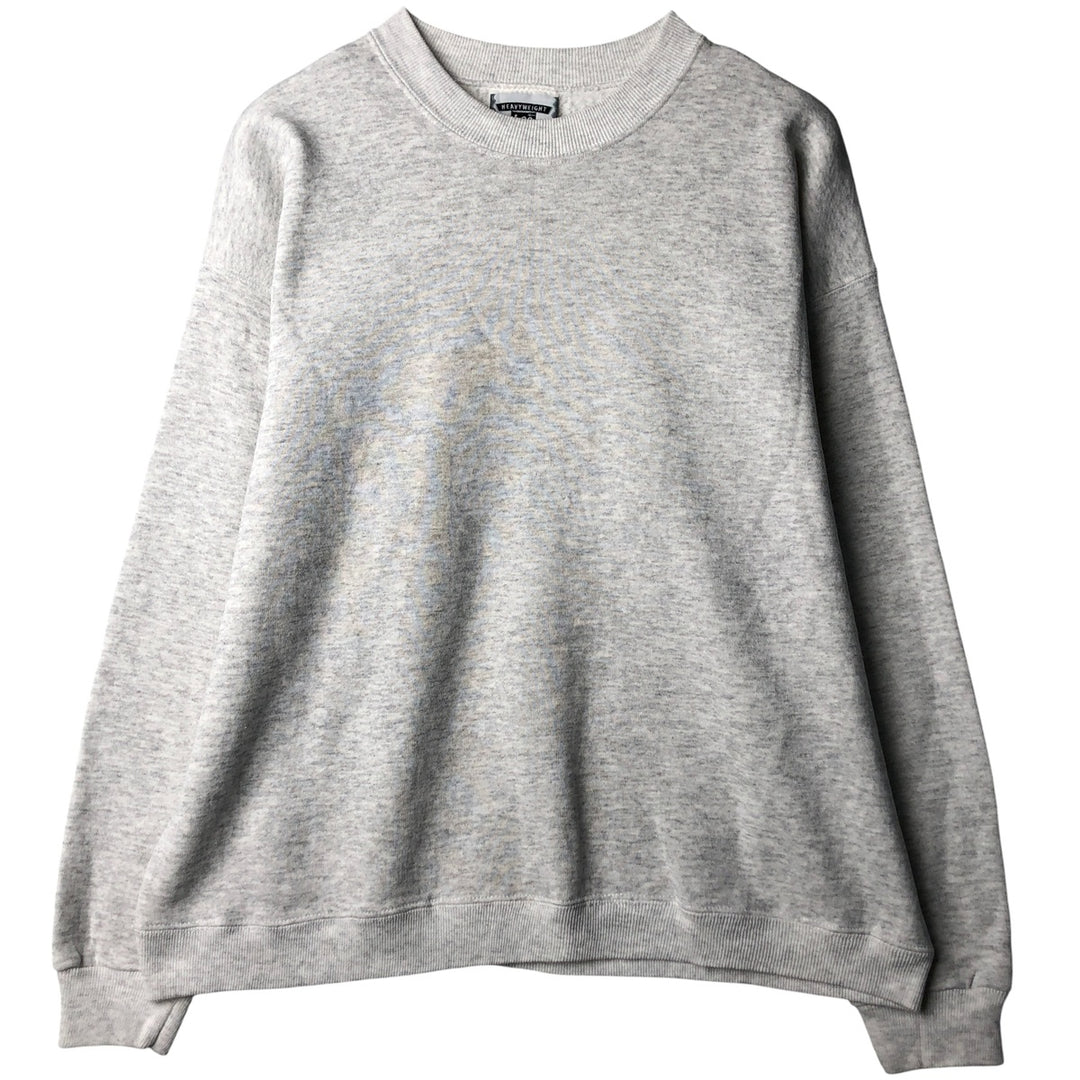 Vintage 90'S Lee Heavy Weight Solid Color Blank Sweatshirt, Made in USA, Men's Size XL cotton gray type Vintage Second Hand