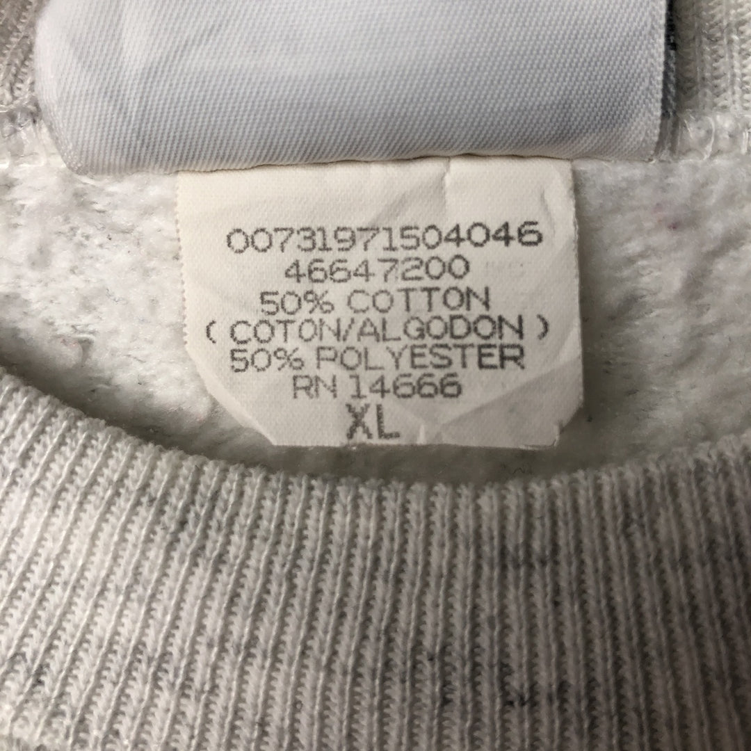 Vintage 90'S Lee Heavy Weight Solid Color Blank Sweatshirt, Made in USA, Men's Size XL cotton gray type Vintage Second Hand