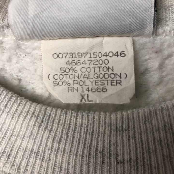 Vintage 90'S Lee Heavy Weight Solid Color Blank Sweatshirt, Made in USA, Men's Size XL cotton gray type Vintage Second Hand