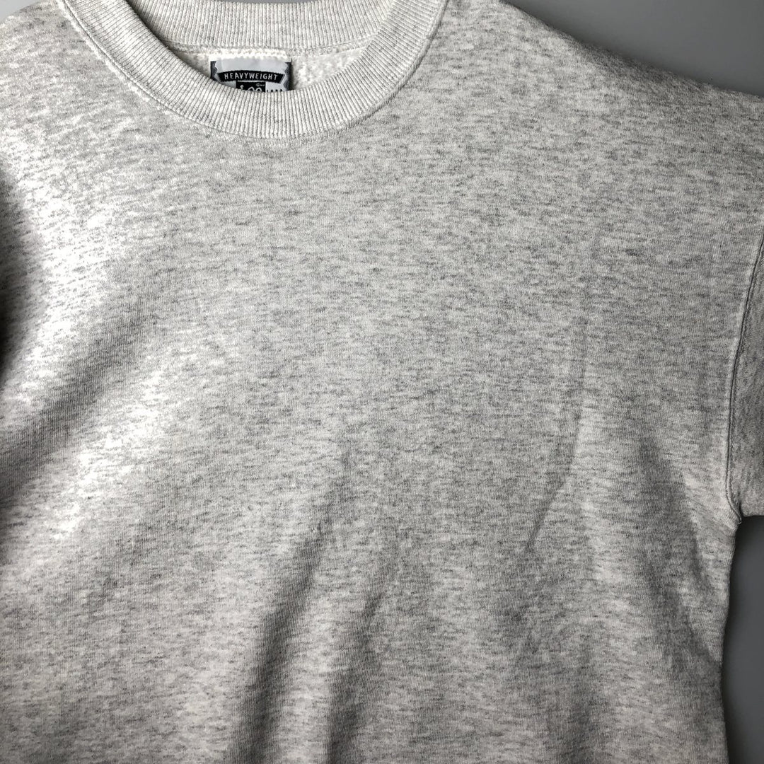 Vintage 90'S Lee Heavy Weight Solid Color Blank Sweatshirt, Made in USA, Men's Size XL cotton gray type Vintage Second Hand