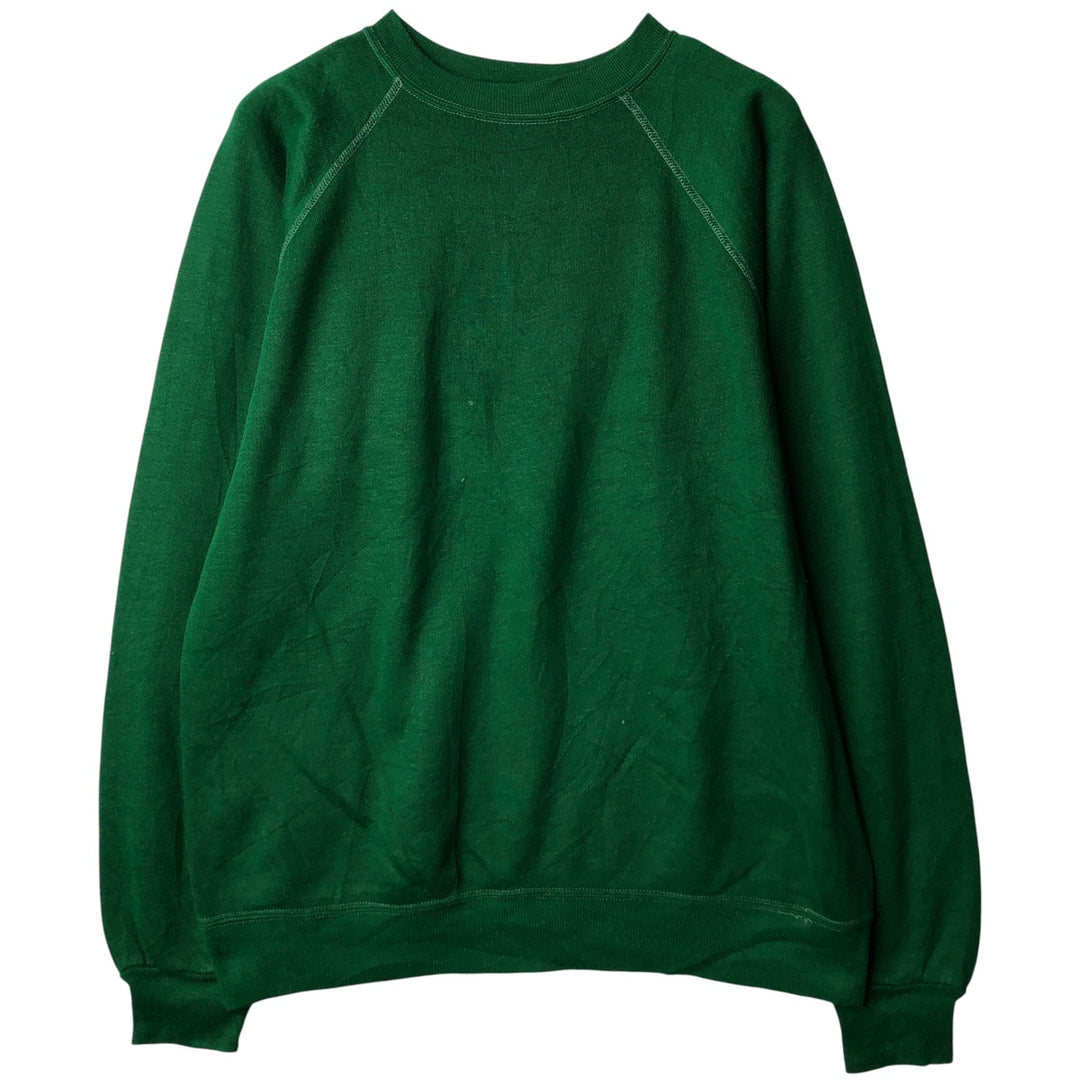 Vintage 1970'S Sears Kings Road plain blank sweatshirt, men's size XL unclear green type yellow green Vintage Second Hand
