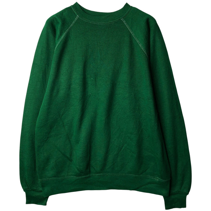 Vintage 1970'S Sears Kings Road plain blank sweatshirt, men's size XL unclear green type yellow green Vintage Second Hand
