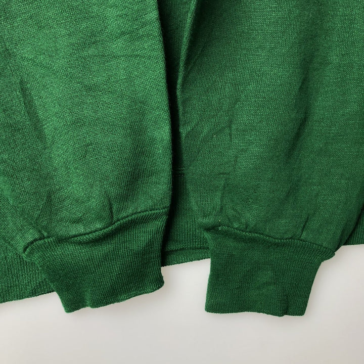 Vintage 1970'S Sears Kings Road plain blank sweatshirt, men's size XL unclear green type yellow green Vintage Second Hand