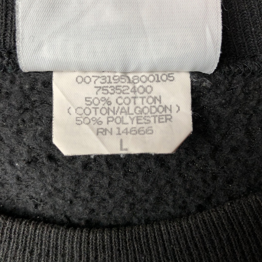 Vintage 90'S Lee Heavy Weight Solid Color Blank Sweatshirt, Made in USA, Men's Size L cotton black type Vintage Second Hand