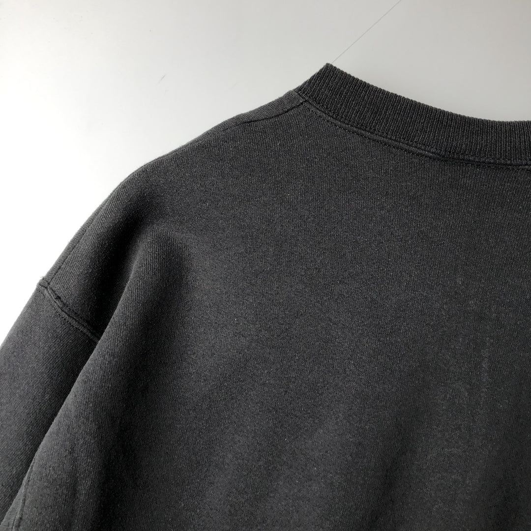 Vintage 90'S Lee Heavy Weight Solid Color Blank Sweatshirt, Made in USA, Men's Size L cotton black type Vintage Second Hand