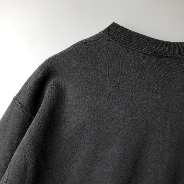 Vintage 90'S Lee Heavy Weight Solid Color Blank Sweatshirt, Made in USA, Men's Size L cotton black type Vintage Second Hand
