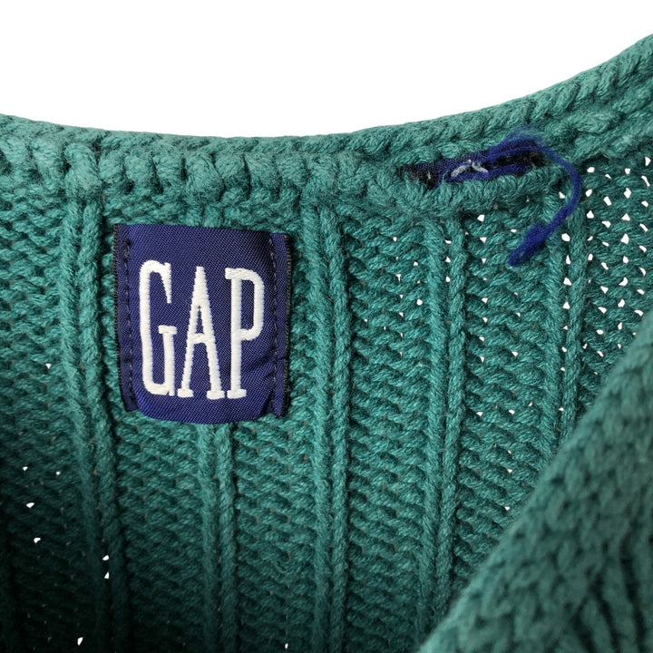 90'S GAP Vintage Ribbed Knit Sweater, Men's XL unclear green type Vintage Second Hand