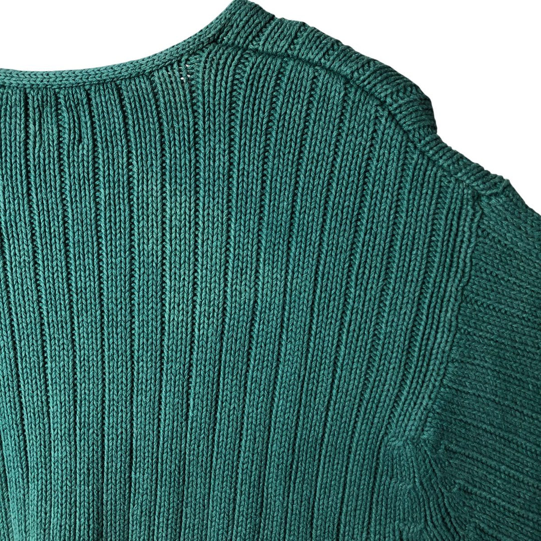 90'S GAP Vintage Ribbed Knit Sweater, Men's XL unclear green type Vintage Second Hand