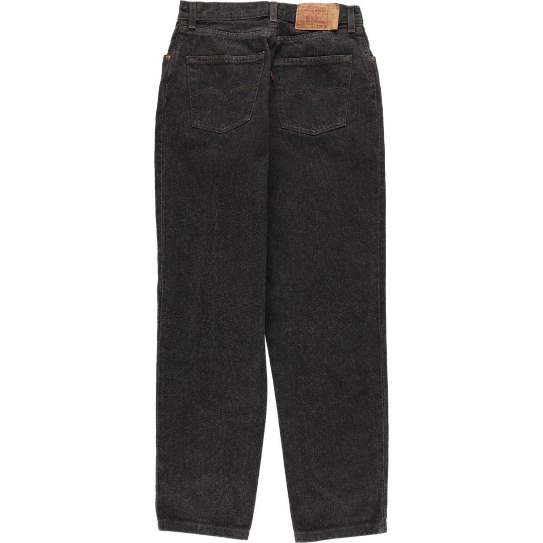 Vintage 1980'S Levi's 901 Euro Model Black Denim Tapered Denim Pants, Women's Size L (W29) cotton black type Vintage Second Hand