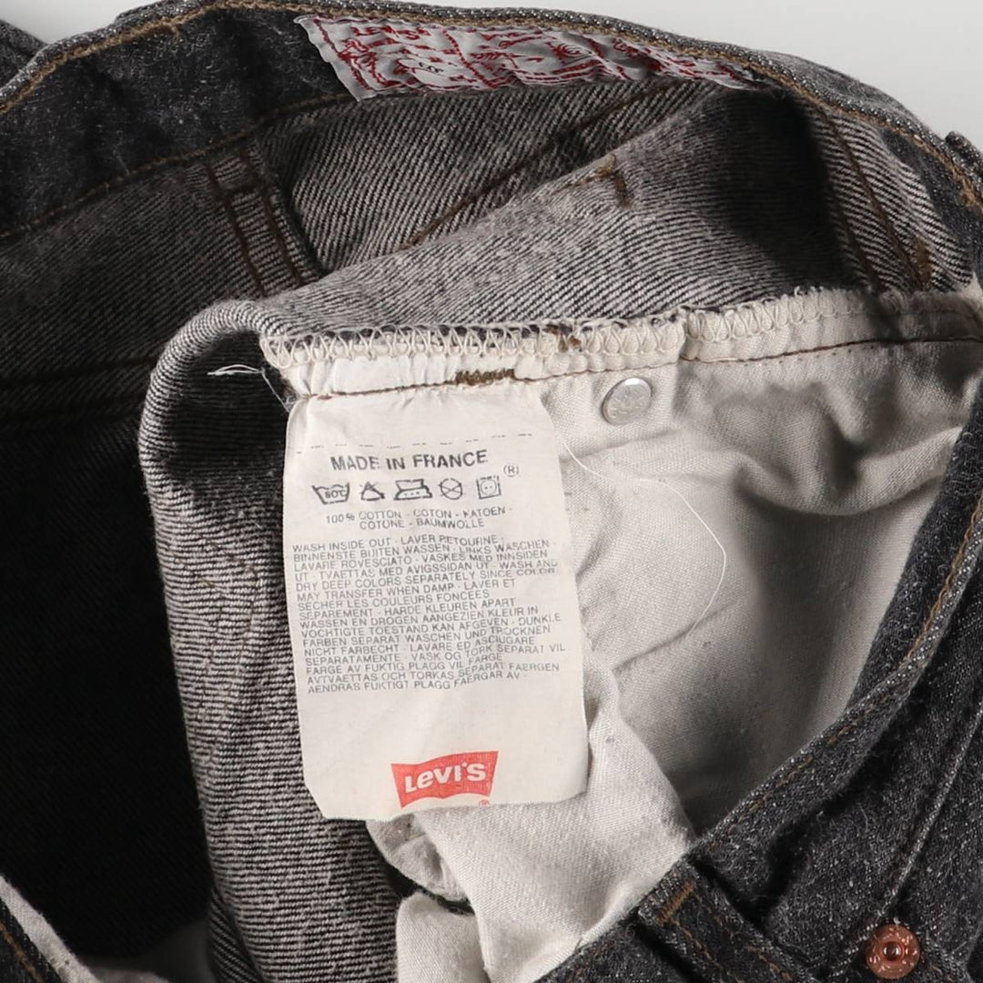 Vintage 1980'S Levi's 901 Euro Model Black Denim Tapered Denim Pants, Women's Size L (W29) cotton black type Vintage Second Hand