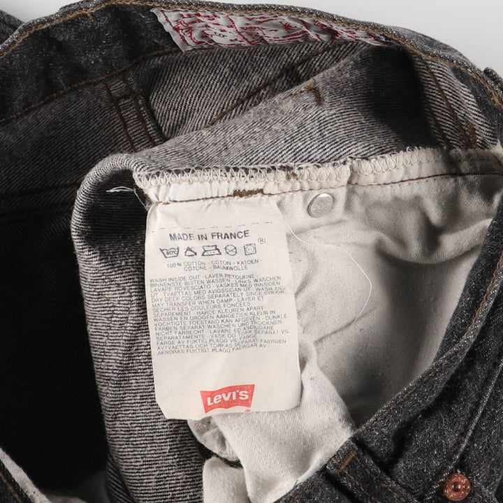 Vintage 1980'S Levi's 901 Euro Model Black Denim Tapered Denim Pants, Women's Size L (W29) cotton black type Vintage Second Hand