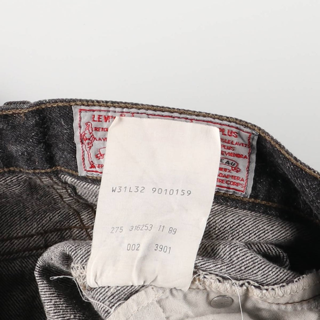 Vintage 1980'S Levi's 901 Euro Model Black Denim Tapered Denim Pants, Women's Size L (W29) cotton black type Vintage Second Hand