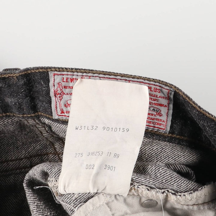 Vintage 1980'S Levi's 901 Euro Model Black Denim Tapered Denim Pants, Women's Size L (W29) cotton black type Vintage Second Hand