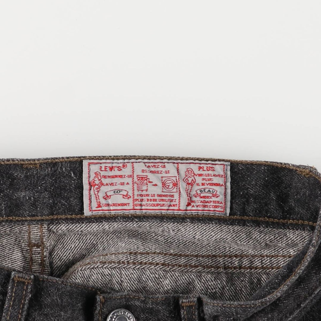 Vintage 1980'S Levi's 901 Euro Model Black Denim Tapered Denim Pants, Women's Size L (W29) cotton black type Vintage Second Hand