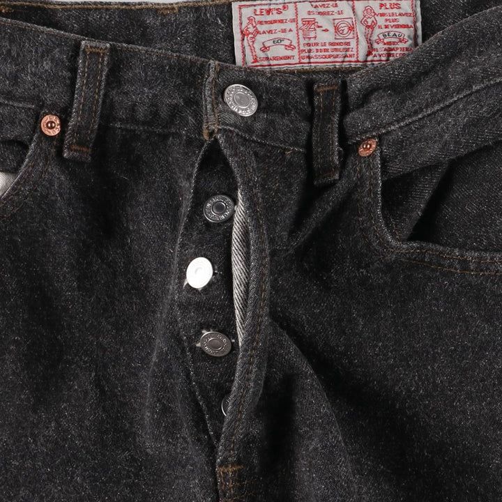 Vintage 1980'S Levi's 901 Euro Model Black Denim Tapered Denim Pants, Women's Size L (W29) cotton black type Vintage Second Hand