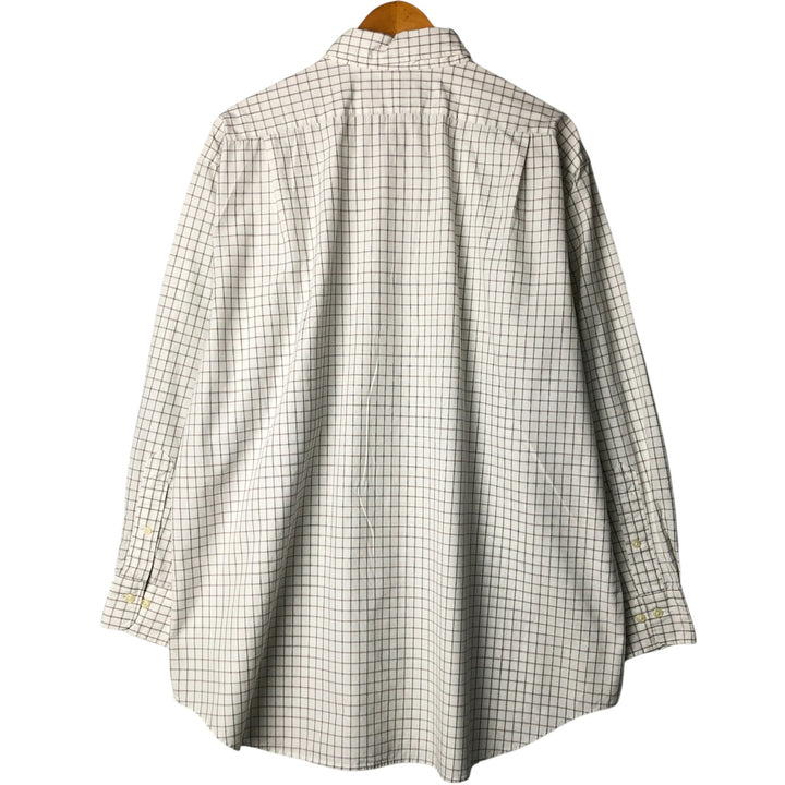 Ralph Lauren POLO by Ralph Lauren CURHAM CLASSIC FIT long-sleeved cotton check shirt, men's size XL cotton white type Vintage Second Hand