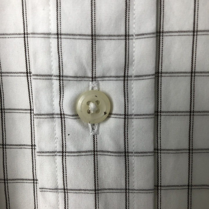 Ralph Lauren POLO by Ralph Lauren CURHAM CLASSIC FIT long-sleeved cotton check shirt, men's size XL cotton white type Vintage Second Hand