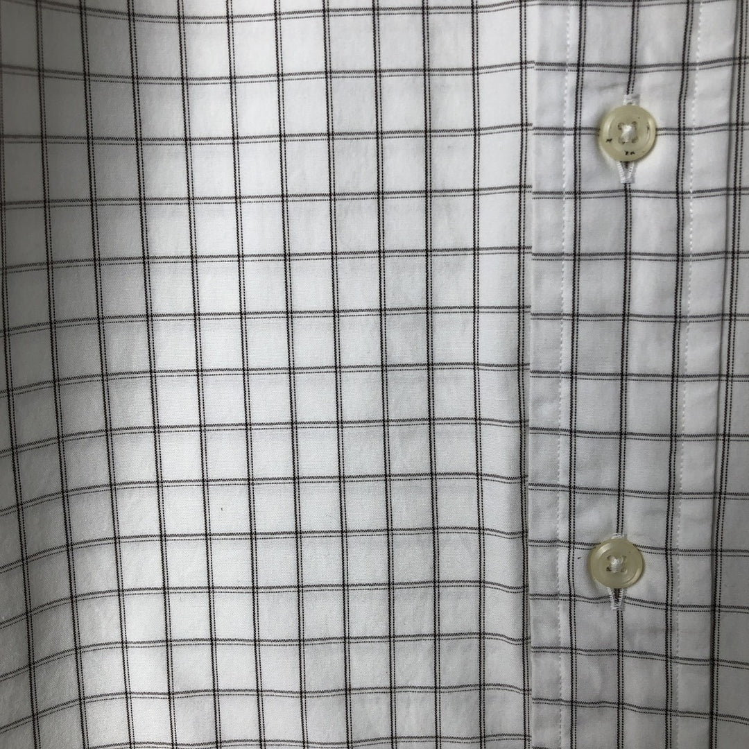 Ralph Lauren POLO by Ralph Lauren CURHAM CLASSIC FIT long-sleeved cotton check shirt, men's size XL cotton white type Vintage Second Hand