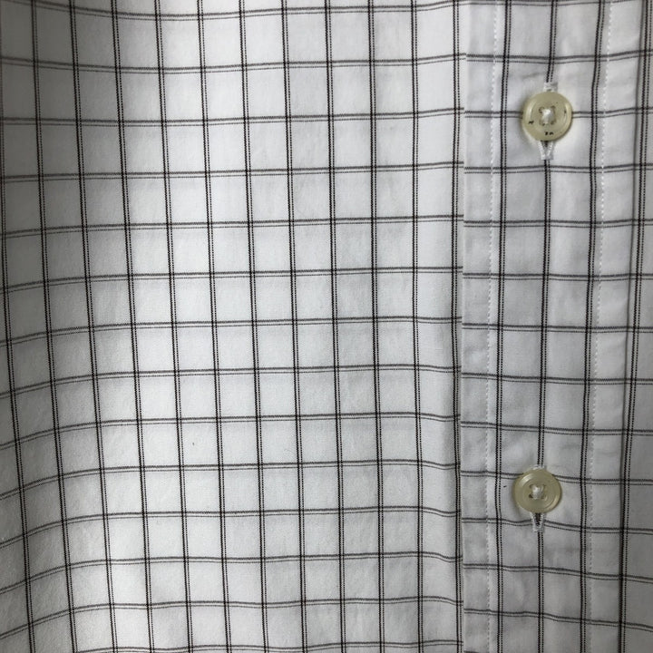 Ralph Lauren POLO by Ralph Lauren CURHAM CLASSIC FIT long-sleeved cotton check shirt, men's size XL cotton white type Vintage Second Hand