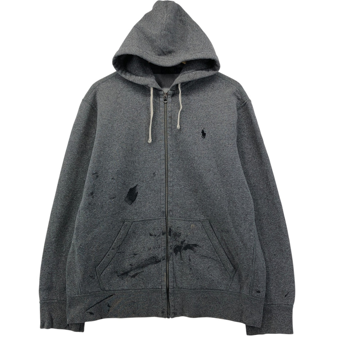 Ralph Lauren POLO RALPH LAUREN Sweat Full Zip Hoodie Men's XL cotton gray type Vintage Second Hand