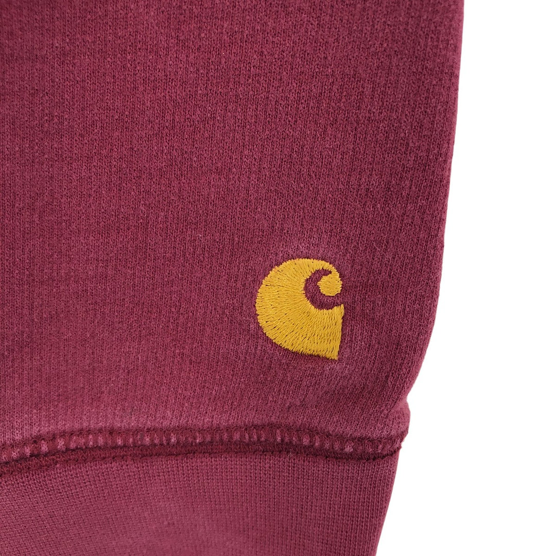 Carhartt Hooded Chase Jacket, full-zip sweatshirt, men's size XL cotton wine-red Vintage Second Hand