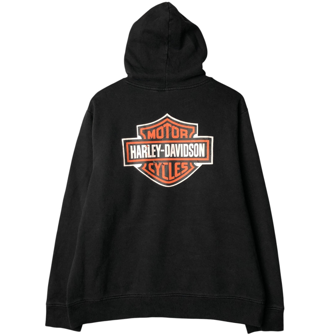 Harley-Davidson Sweatshirt Pullover Hoodie Men's Size L cotton black type Vintage Second Hand