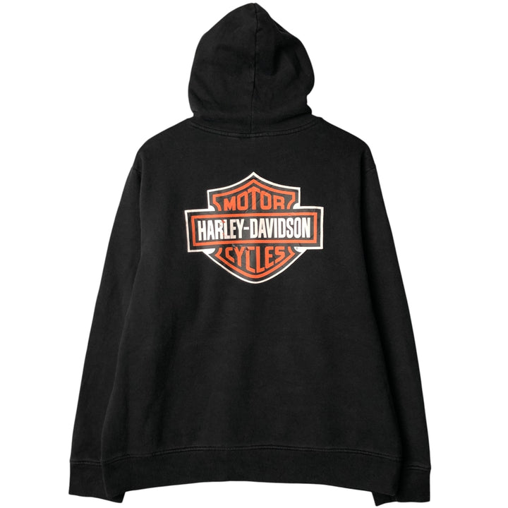 Harley-Davidson Sweatshirt Pullover Hoodie Men's Size L cotton black type Vintage Second Hand
