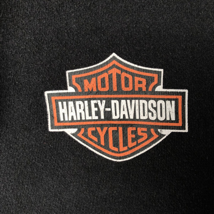 Harley-Davidson Sweatshirt Pullover Hoodie Men's Size L cotton black type Vintage Second Hand