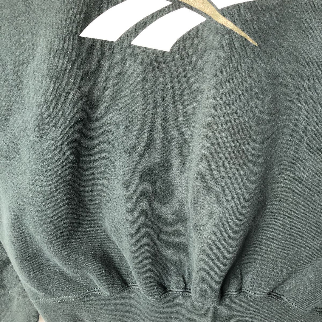 Reebok Logo Sweatshirt, Made in USA, Men's Size L cotton Green type dark green Vintage Second Hand