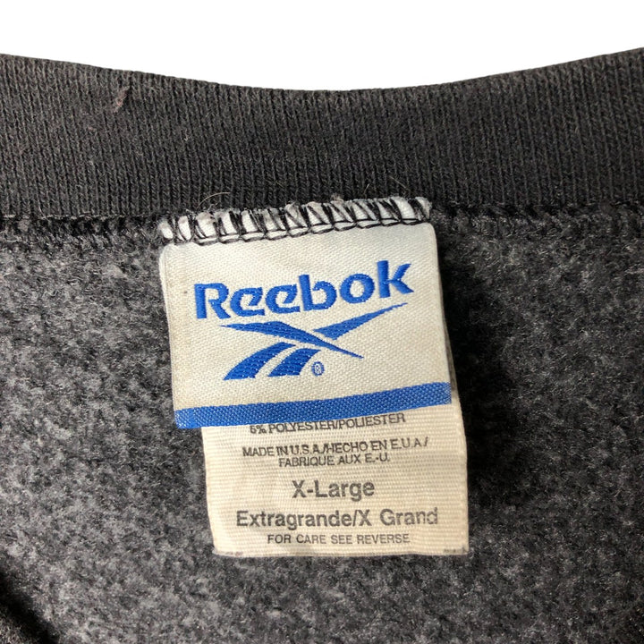 Reebok One-Point Logo Sweatshirt, Made in USA, Men's XL cotton black type Vintage Second Hand