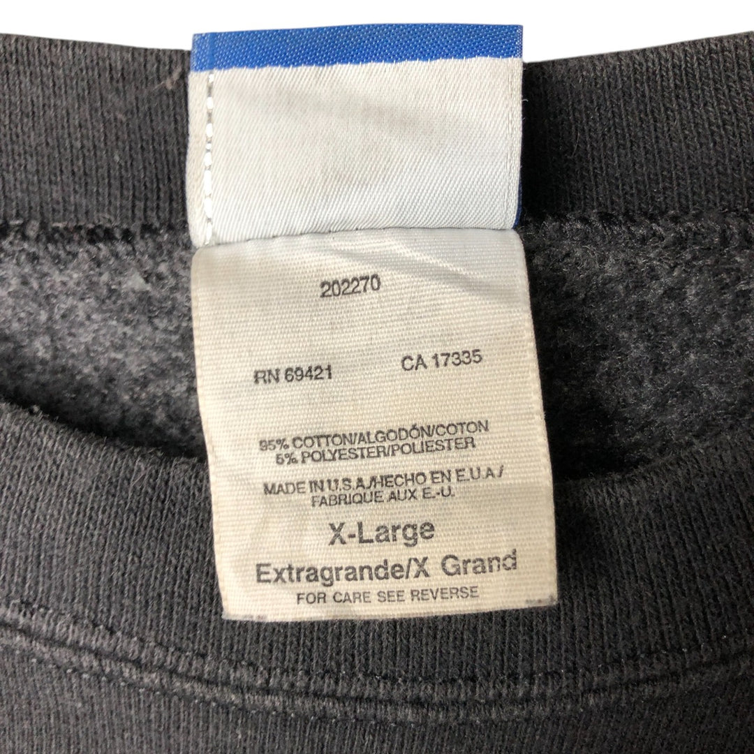 Reebok One-Point Logo Sweatshirt, Made in USA, Men's XL cotton black type Vintage Second Hand