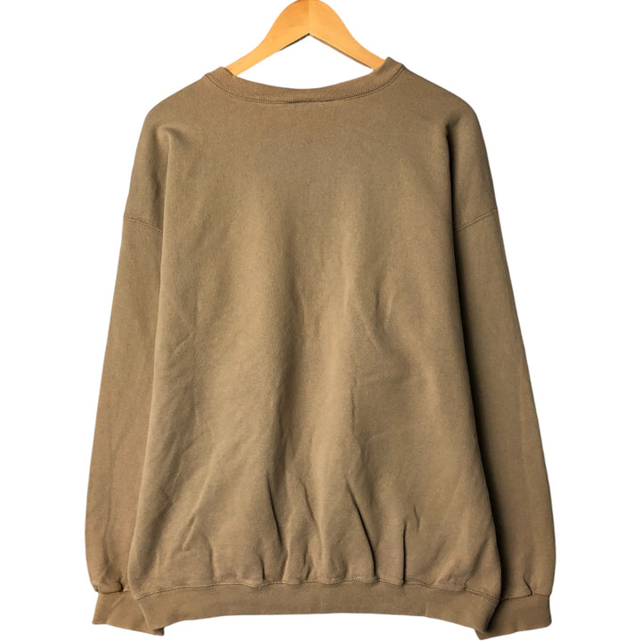 Reebok One-Point Logo Sweatshirt, Made in USA, Men's Size L cotton beige type brown Vintage Second Hand