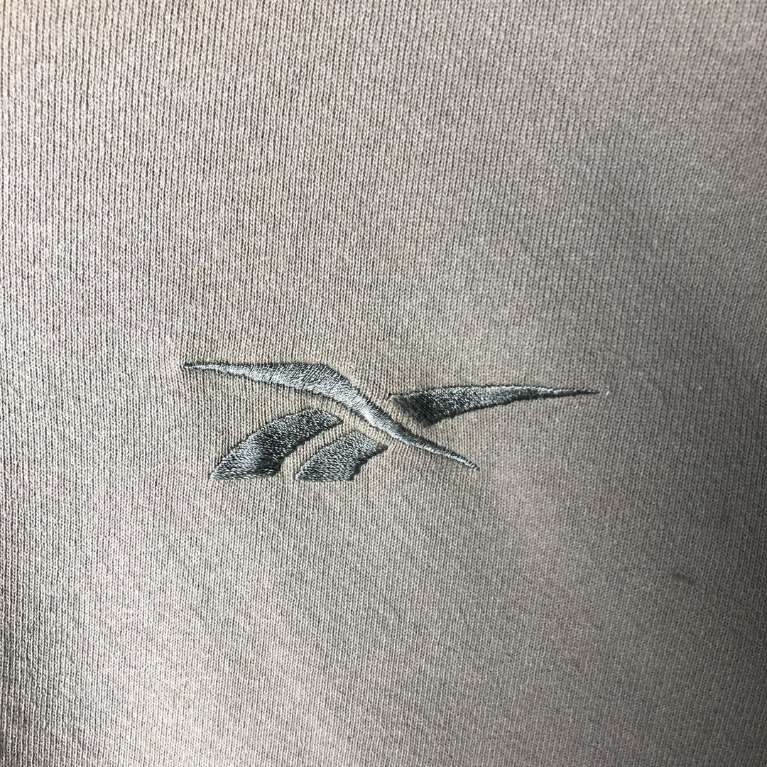 Reebok One-Point Logo Sweatshirt, Made in USA, Men's Size L cotton beige type brown Vintage Second Hand