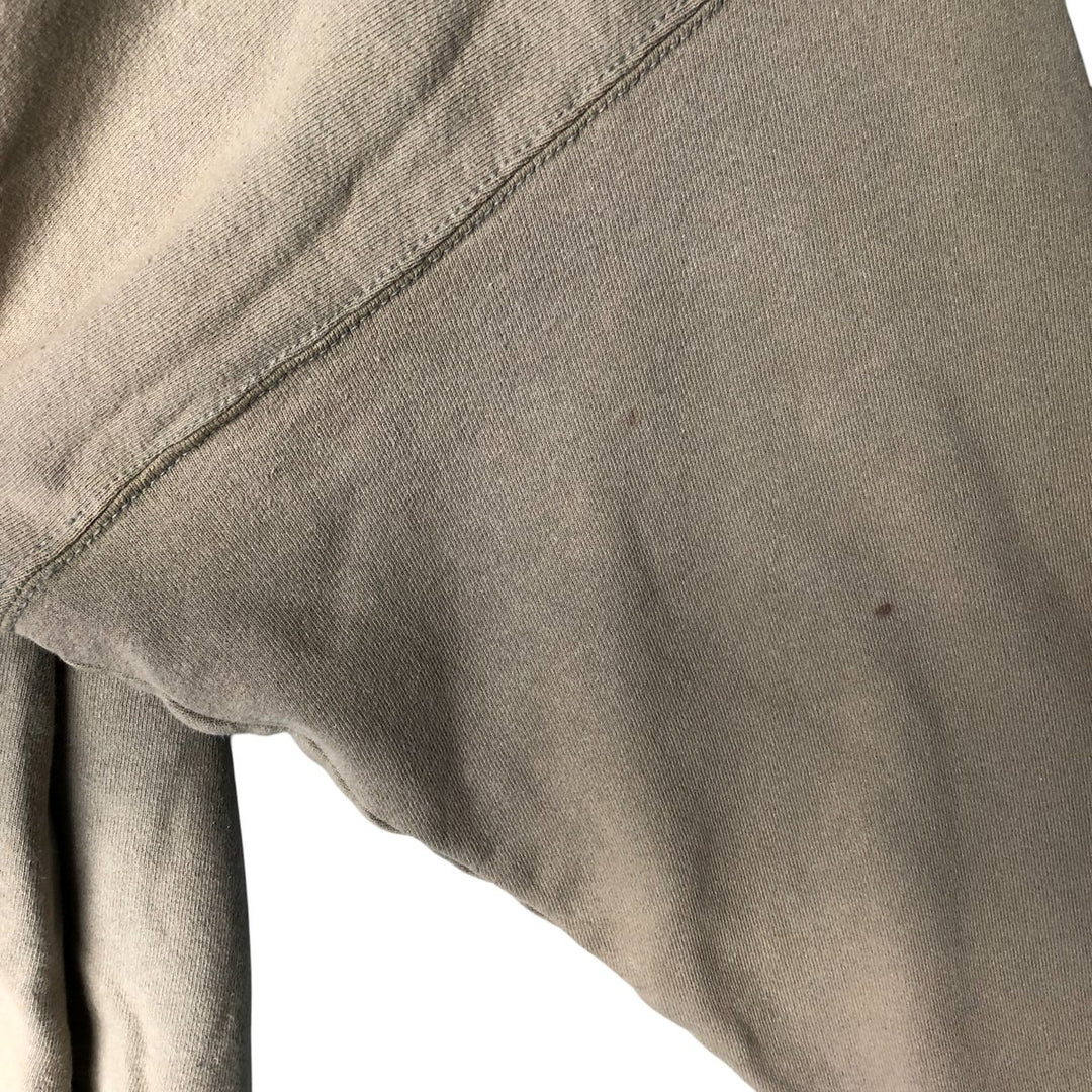 Reebok One-Point Logo Sweatshirt, Made in USA, Men's Size L cotton beige type brown Vintage Second Hand
