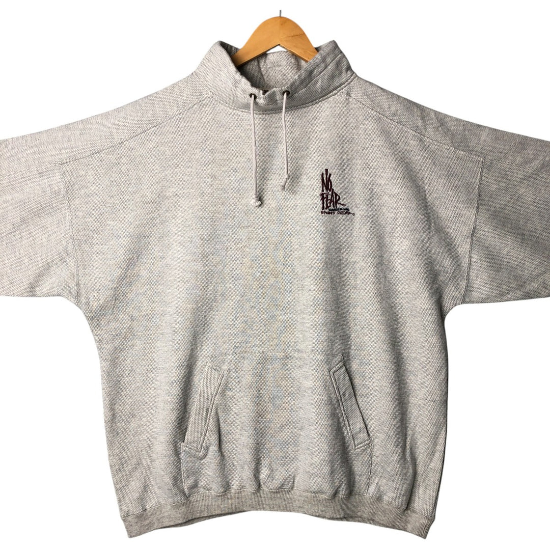 NO FEAR High Neck Sweatshirt, Men's Size L cotton gray type Vintage Second Hand