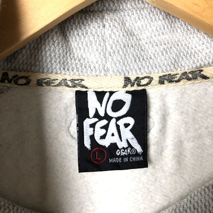 NO FEAR High Neck Sweatshirt, Men's Size L cotton gray type Vintage Second Hand