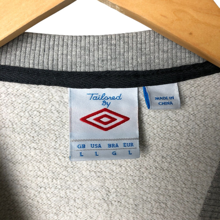 UMBRO Logo Sweatshirt, Men's Size L cotton gray type Vintage Second Hand