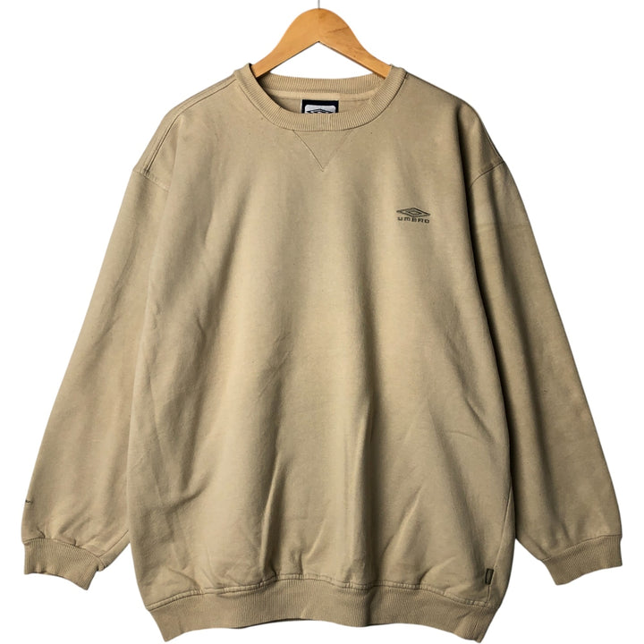 Umbro logo sweatshirt, men's size XXL unclear beige type brown Vintage Second Hand